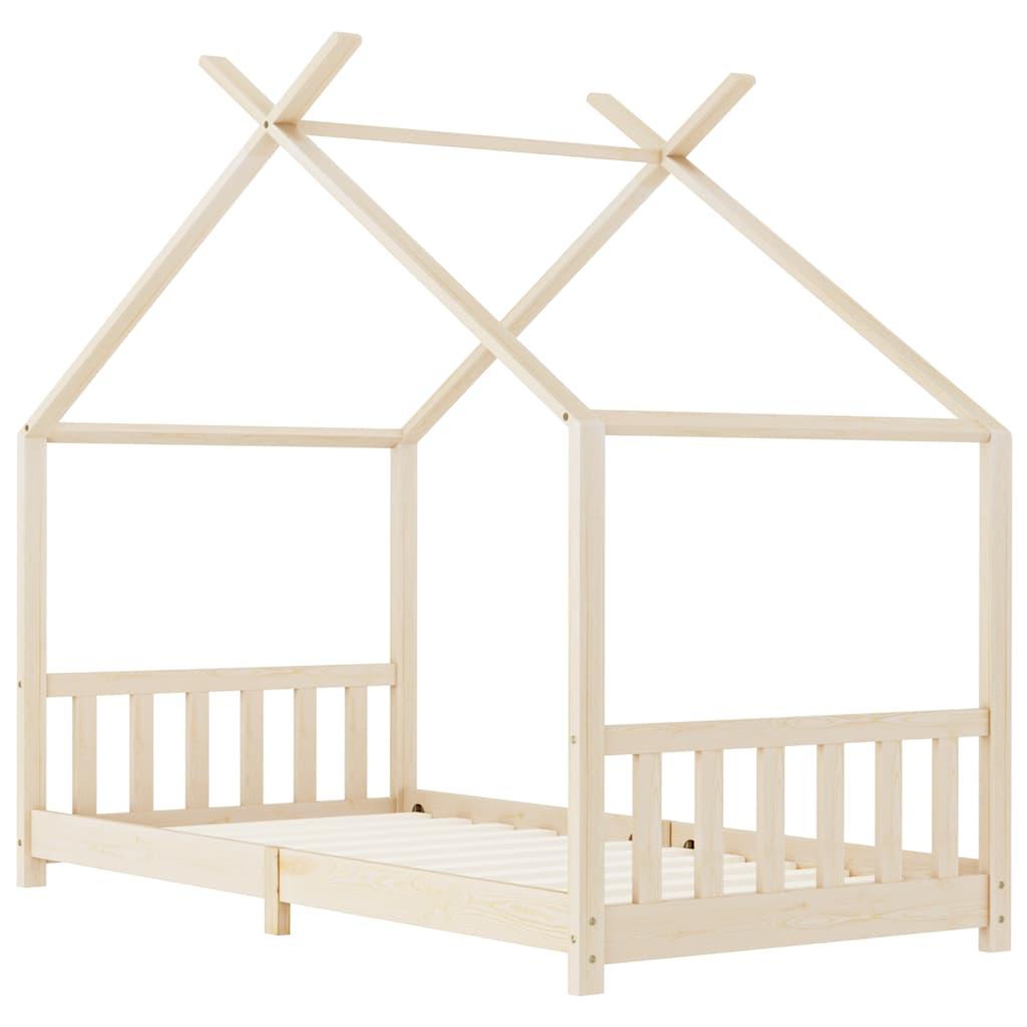 Voir la diapositive 3 : VIDAXL Cadre de lit d'enfant Bois de pin massif 90 x 200 cm