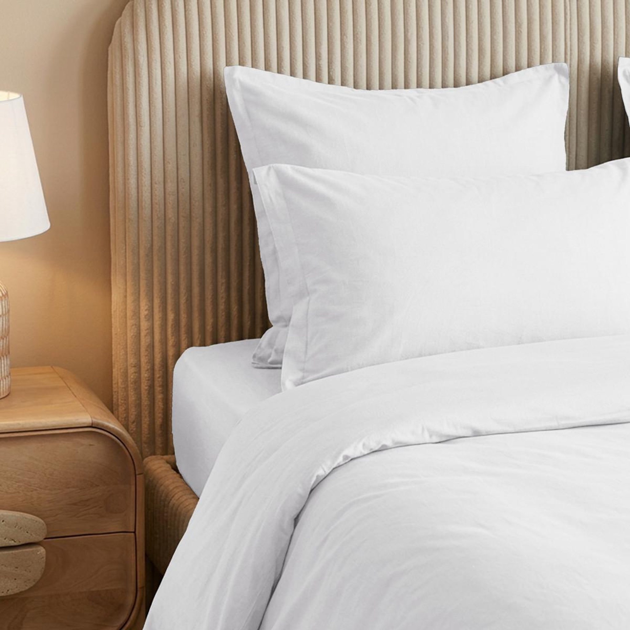 Voir la diapositive 2 : Sensei Maison Housse de couette en percale lavée HOME WASHED