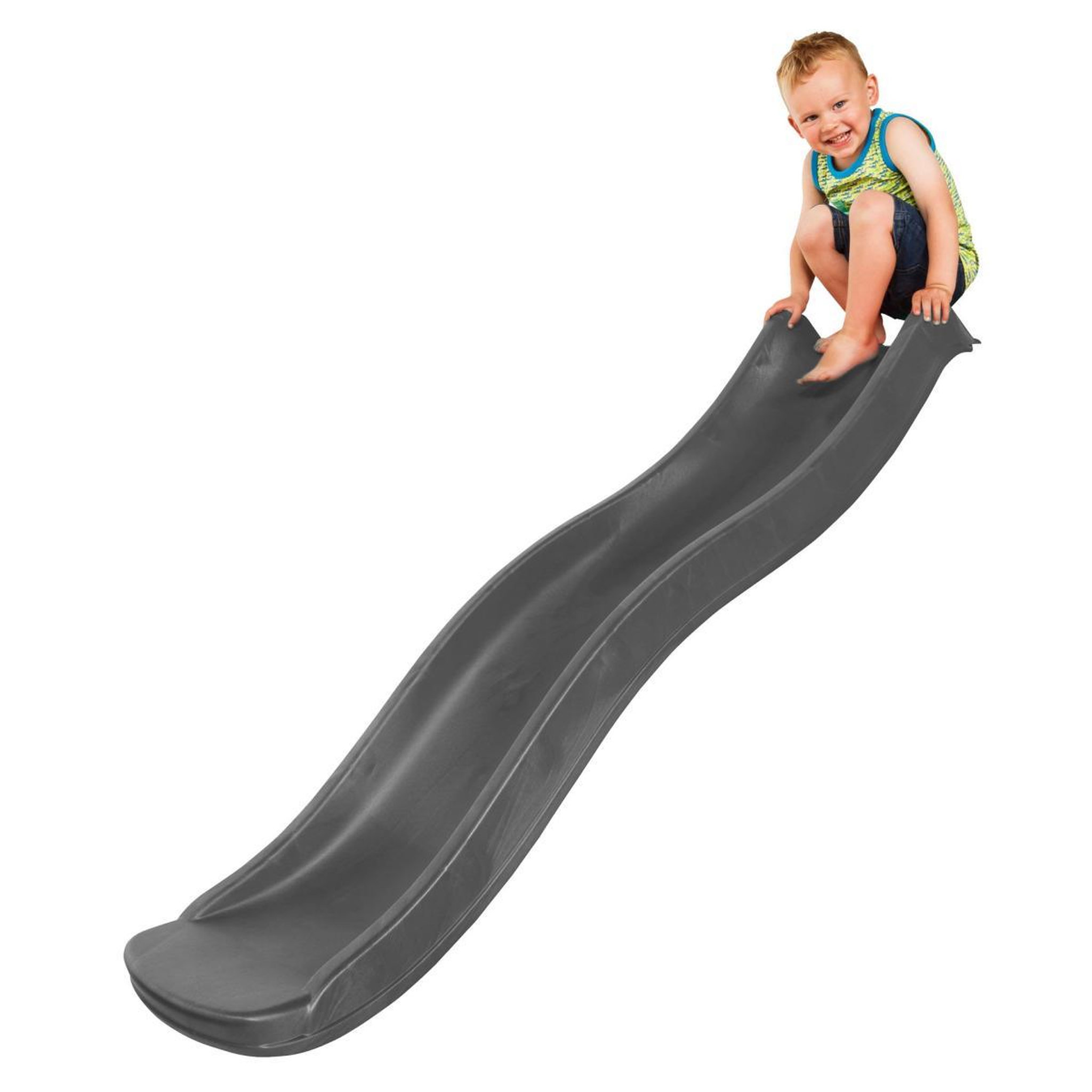 Voir la diapositive 3 : Axi House Toboggan Sky175 raccord eau gris 175 cm