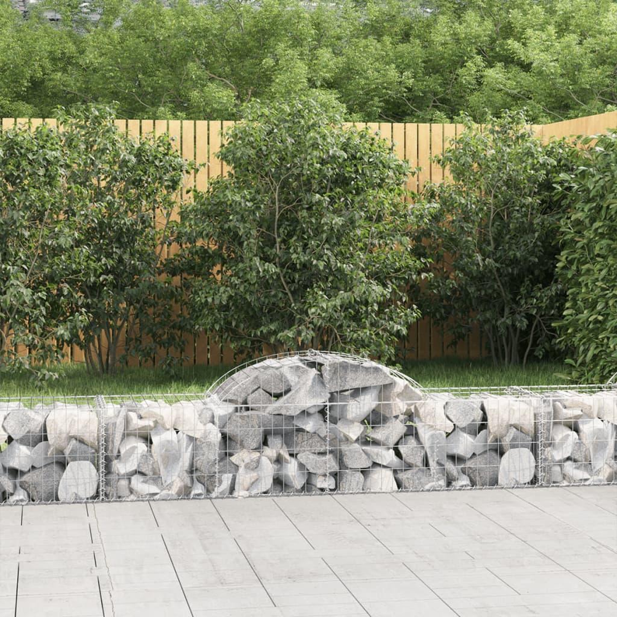VIDAXL Paniers a gabions arques 50 pcs 200x50x40/60 cm fer galvanise