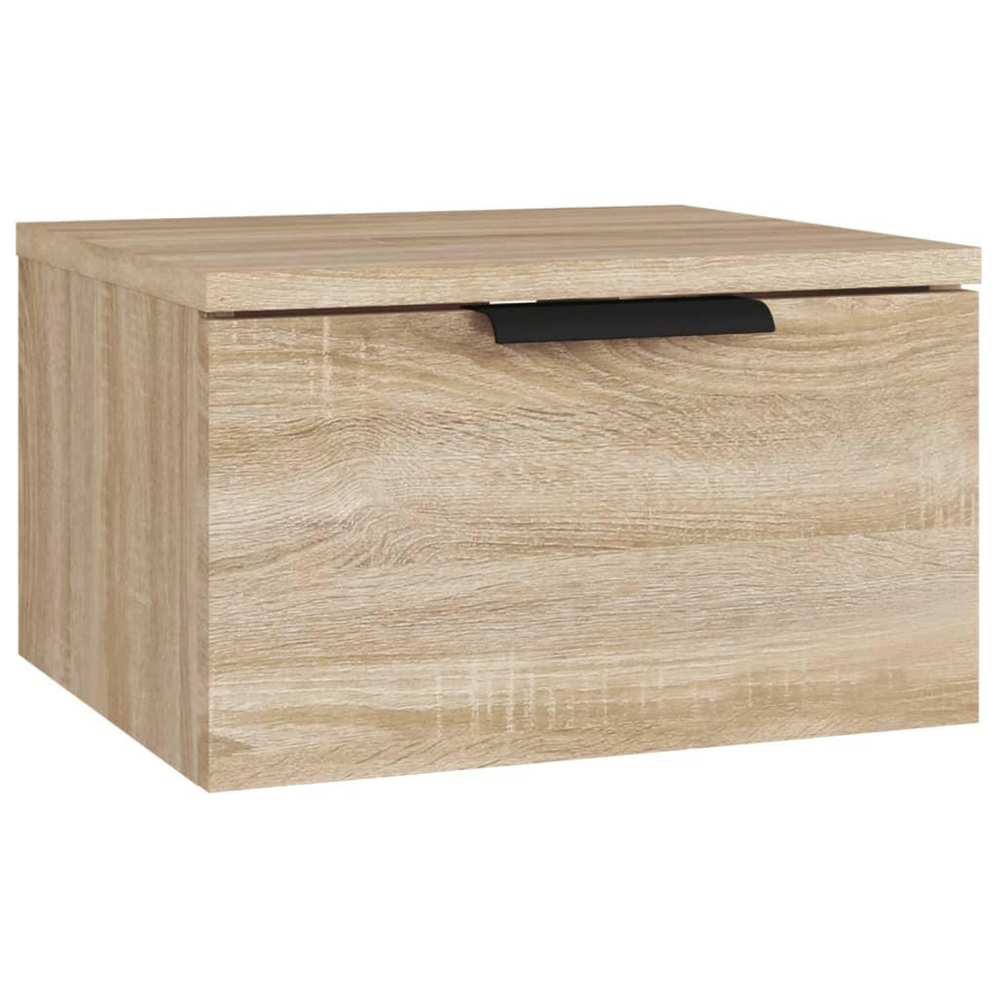 Voir la diapositive 2 : VIDAXL Table de chevet murale Chene sonoma 34x30x20 cm