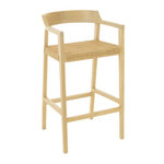 Paris Prix Tabouret de Bar Design  Sungkai  100cm Naturel
