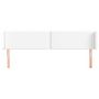 Voir la diapositive 3 : VIDAXL Tete de lit avec oreilles Blanc 183x16x78/88 cm Similicuir