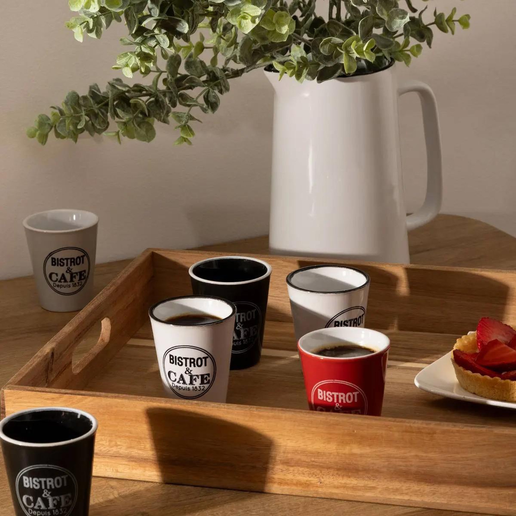 Voir la diapositive 6 : SECRET DE GOURMET Coffret 6 tasses  bistrot  10cl multicolore