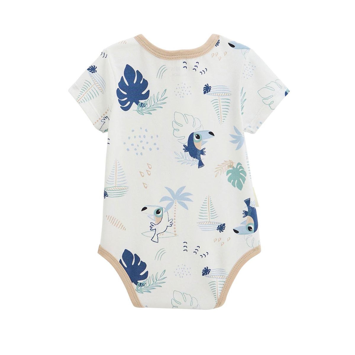 Petit Béguin Ensemble body bébé et short en gaze de coton Toucana