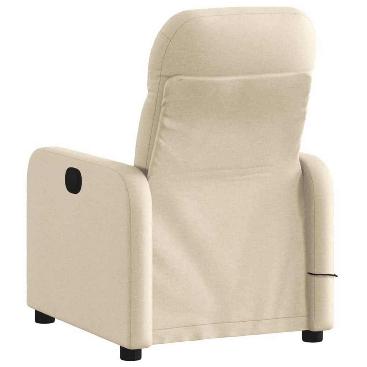VIDAXL Fauteuil de massage inclinable Creme Tissu