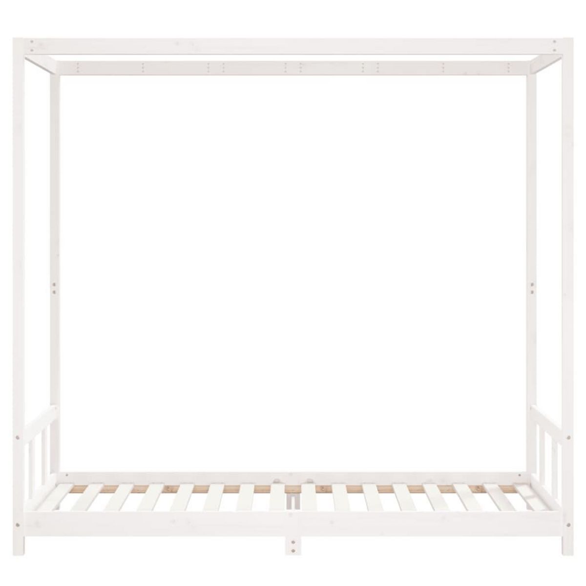 VIDAXL Cadre de lit pour enfants blanc 90x200 cm bois de pin massif