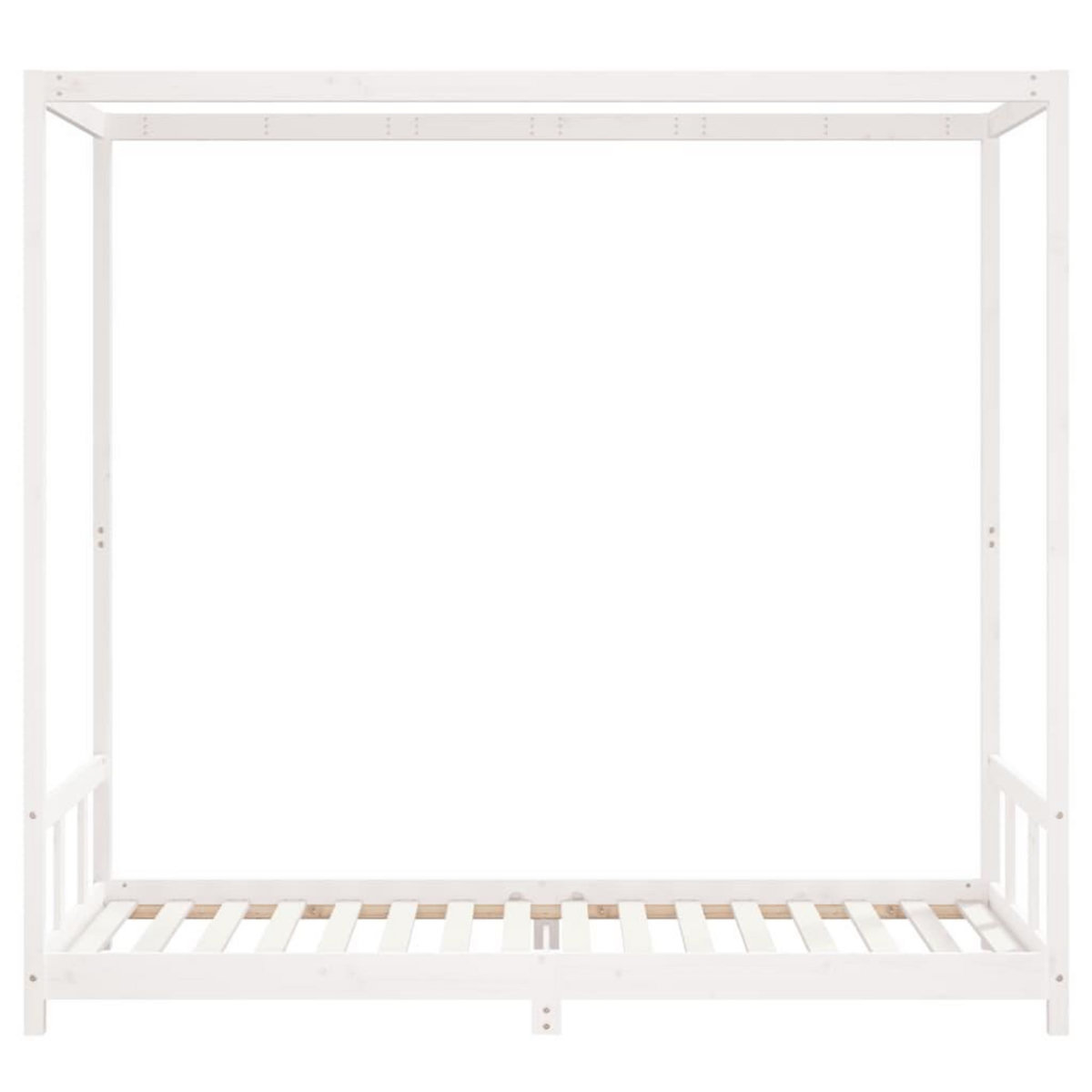 VIDAXL Cadre de lit pour enfants blanc 90x200 cm bois de pin massif