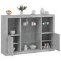 Voir la diapositive 1 : VIDAXL Buffets avec lumieres LED 3 pcs gris beton bois d'ingenierie