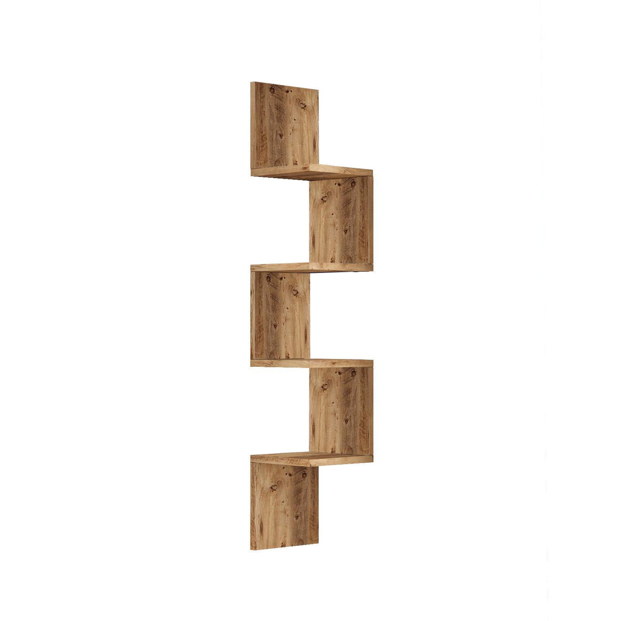 Habitat et Jardin Étagère murale en bois  Lula  - 22 x 22 x 117 cm - Marron