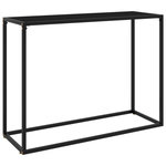 VIDAXL Table console Noir 100x35x75 cm Verre trempe