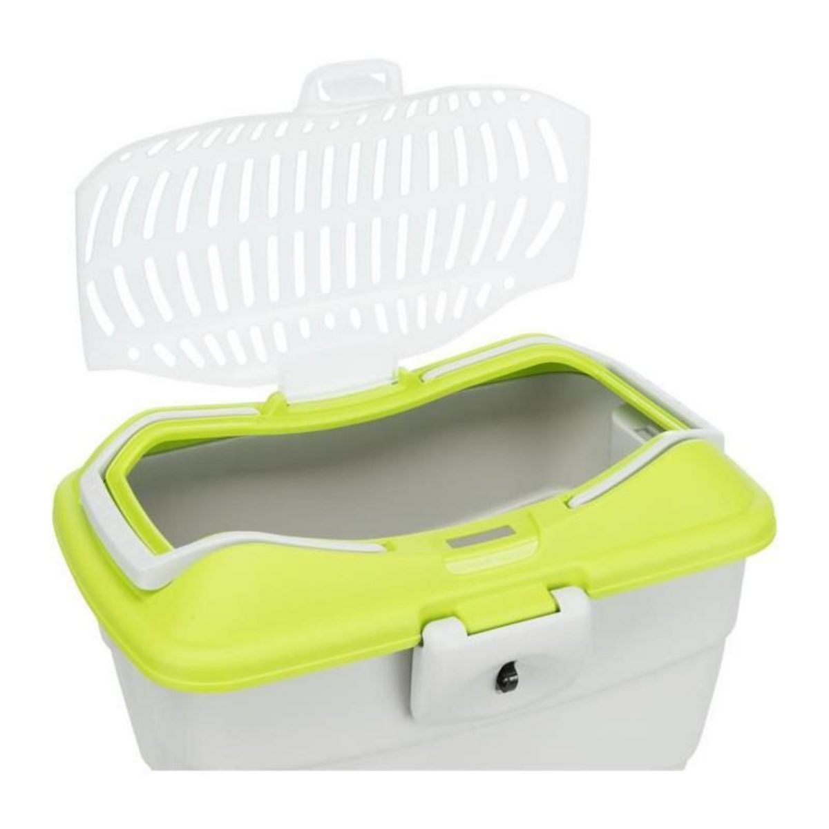 Trixie TRIXIE Box de transport Mini-Capri 40 × 22 × 30 cm gris clair/vert pour rongeurs