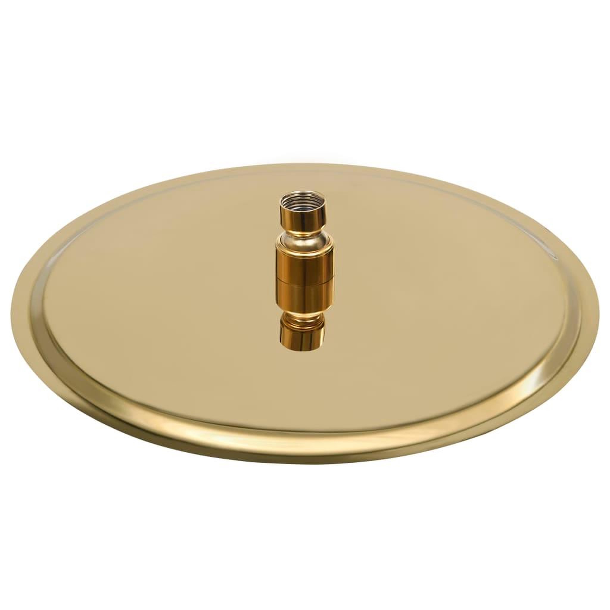 Voir la diapositive 3 : VIDAXL Pomme de douche pluie Acier inoxydable 30 cm Ronde Dore