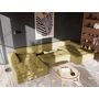Voir la diapositive 2 : BEST MOBILIER Bastian - canapé panoramique en u 7 places convertible avec coffre en velours texturé