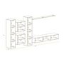 Voir la diapositive 4 : Paris Prix Meuble TV Mural Design  Switch VI  330cm Noir & Naturel