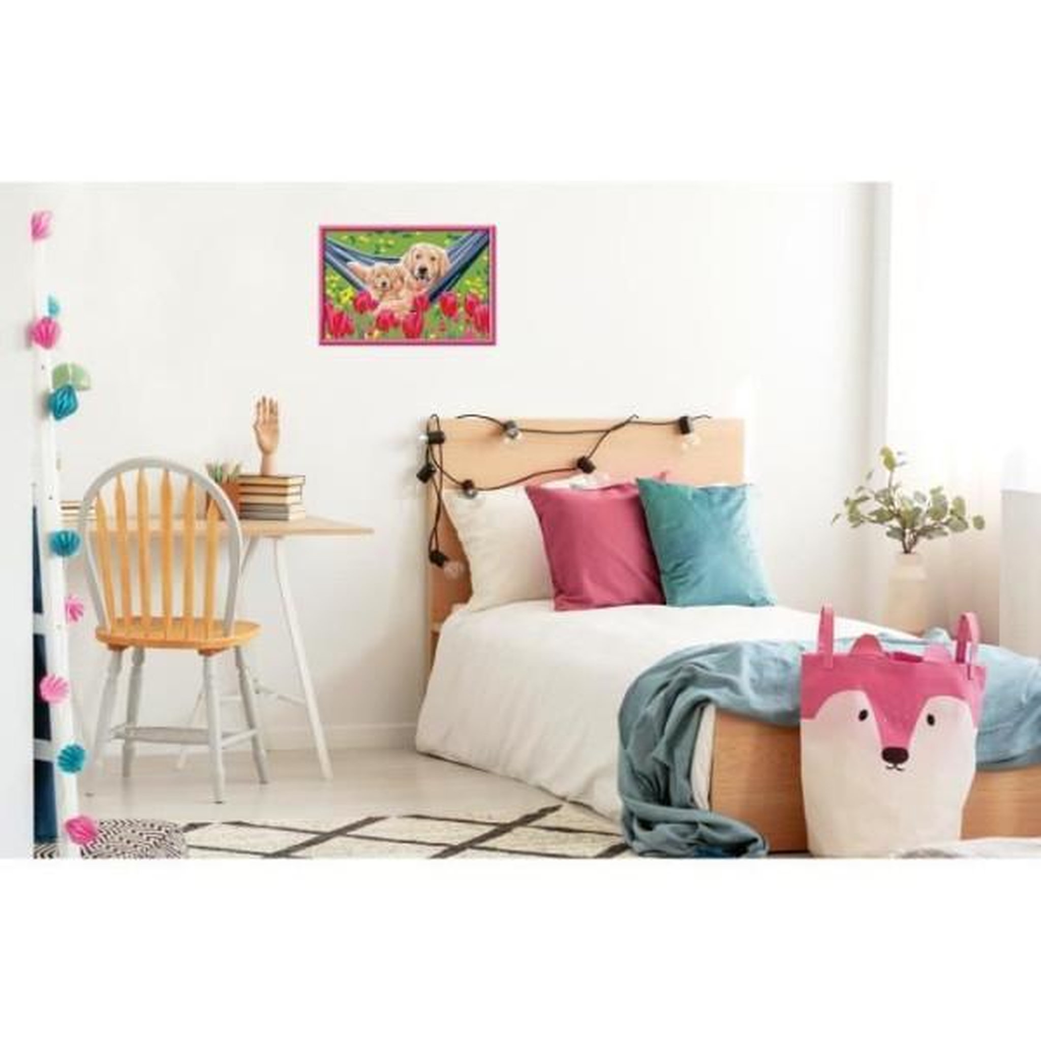 Voir la diapositive 4 : RAVENSBURGER CreArt Kids 31x21cm Labrador et tulipes, Kit de peinture par numéros Numéro d'Art, Des 7 ans, 25852, Ravensburger