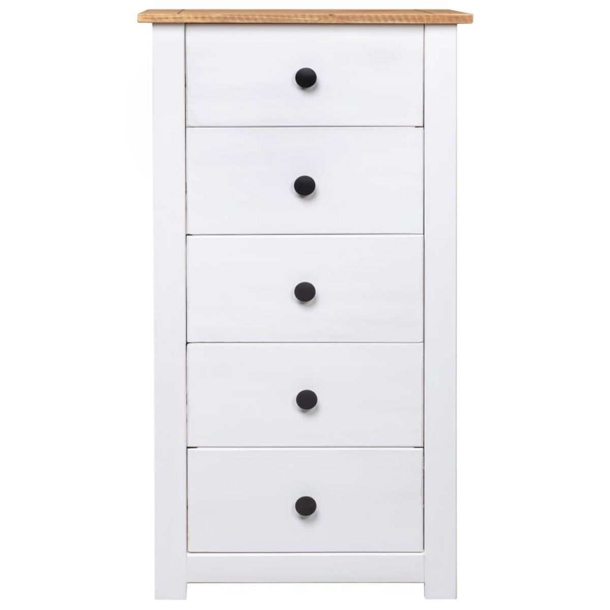 VIDAXL Buffet Blanc 46x40x89 cm Pin Gamme Panama