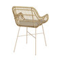 Voir la diapositive 3 : Rendez vous déco Chaise en rotin naturel et pieds en métal noir - Chiloe