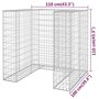 Voir la diapositive 6 : VIDAXL Mur en gabion pour poubelle Acier galvanise 110x100x110 cm