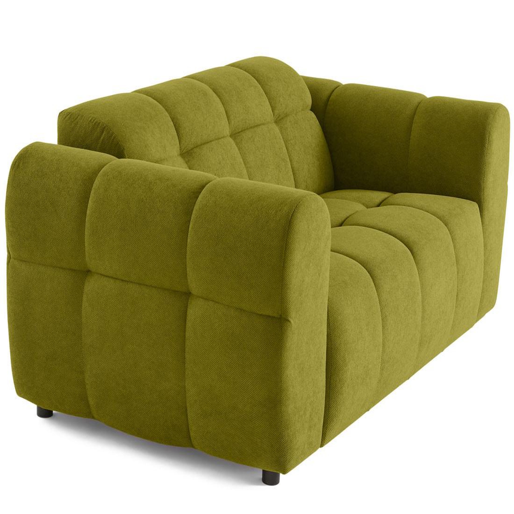 Voir la diapositive 2 : BEST MOBILIER Ray - canapé droit 2 places en tissu texturé