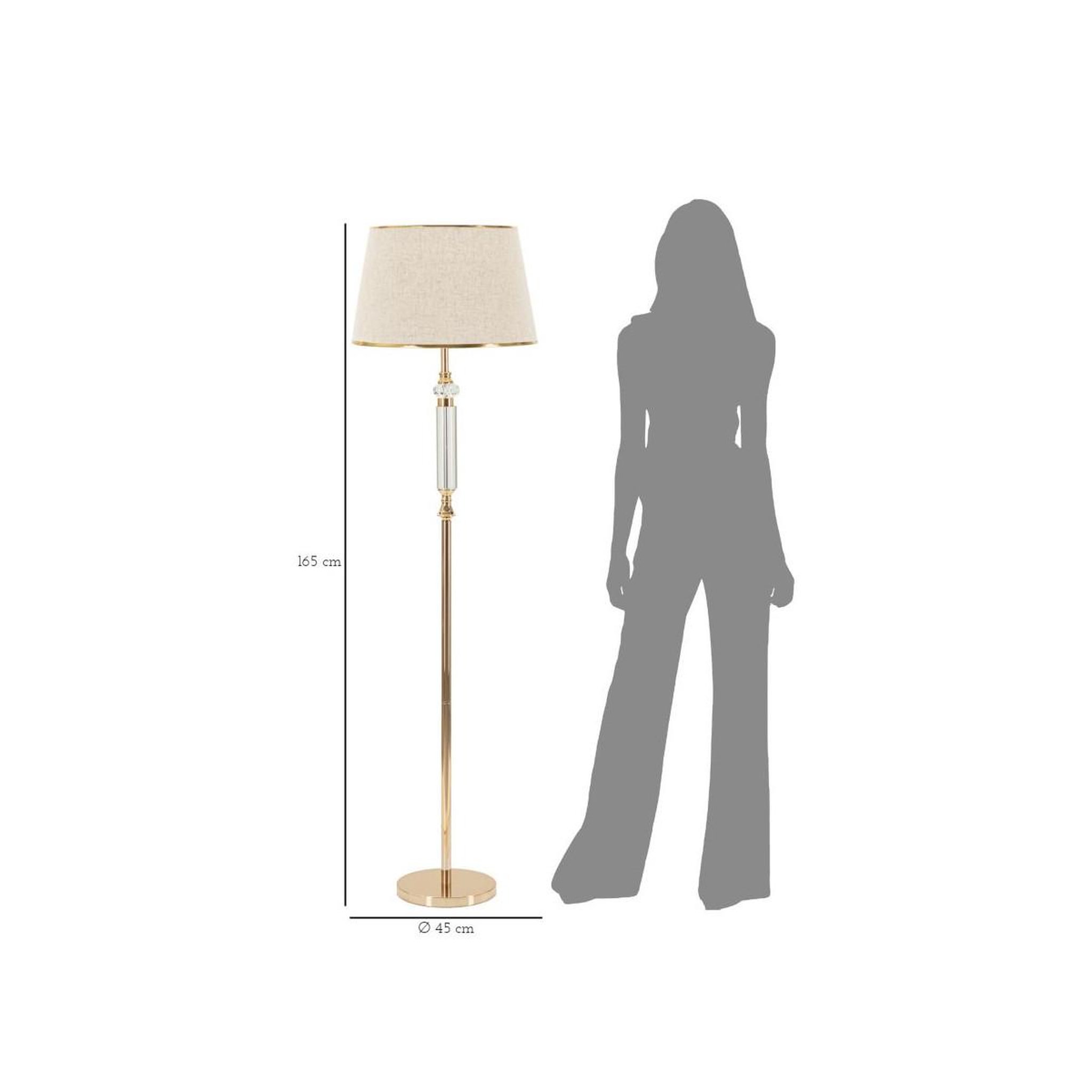 Voir la diapositive 6 : Paris Prix Lampadaire design en métal  praga  165cm or