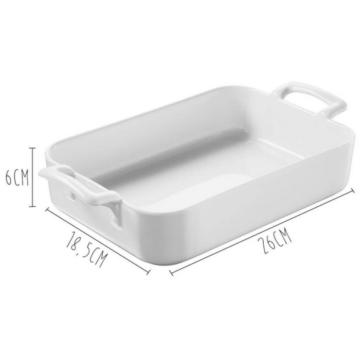 revol Plat à four en porcelaine 26x18,5x6cm blanc - 614850