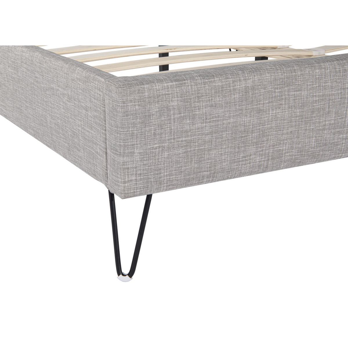 Lit double avec sommier et tête de lit 160x200cm ALBAN