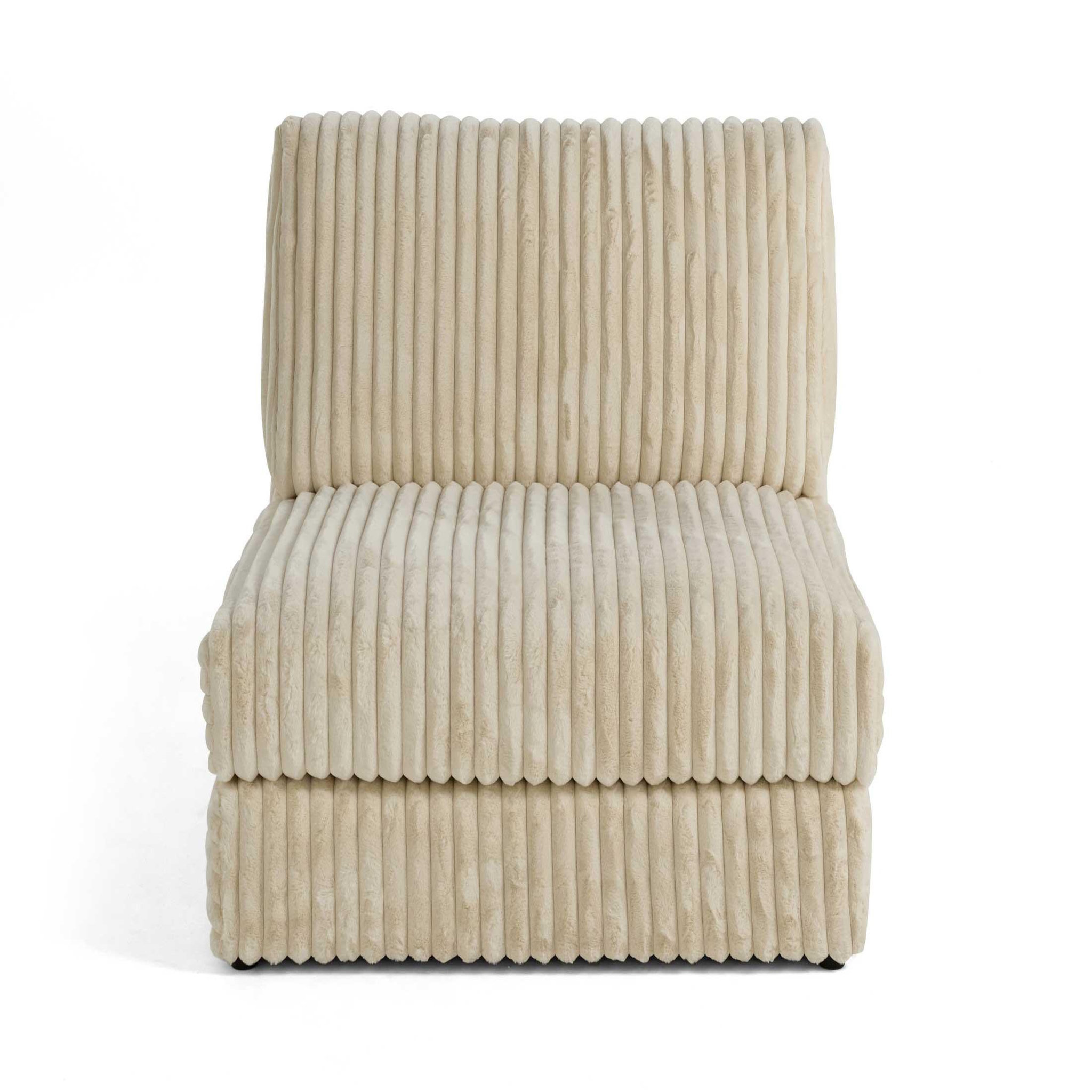 Voir la diapositive 5 : LISA DESIGN Jasper - module d'assise - en fausse fourrure côtelée