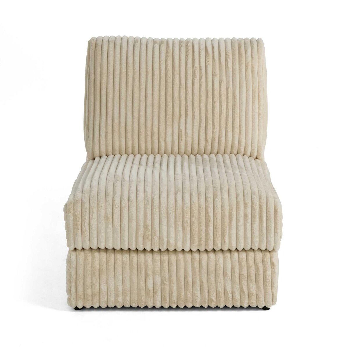 LISA DESIGN Jasper - module d'assise - en fausse fourrure côtelée