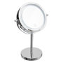 Voir la diapositive 1 : FIVE Miroir Pivotant Rond sur Pied  Led  29cm Argent