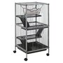 Voir la diapositive 1 : PAWHUT Cage pour petits animaux portable avec 2 portes hamac métal PP 52 x 52 x 113,5 cm