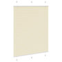 Voir la diapositive 3 : VIDAXL Store plisse creme 105x100cm largeur du tissu 104,4cm polyester