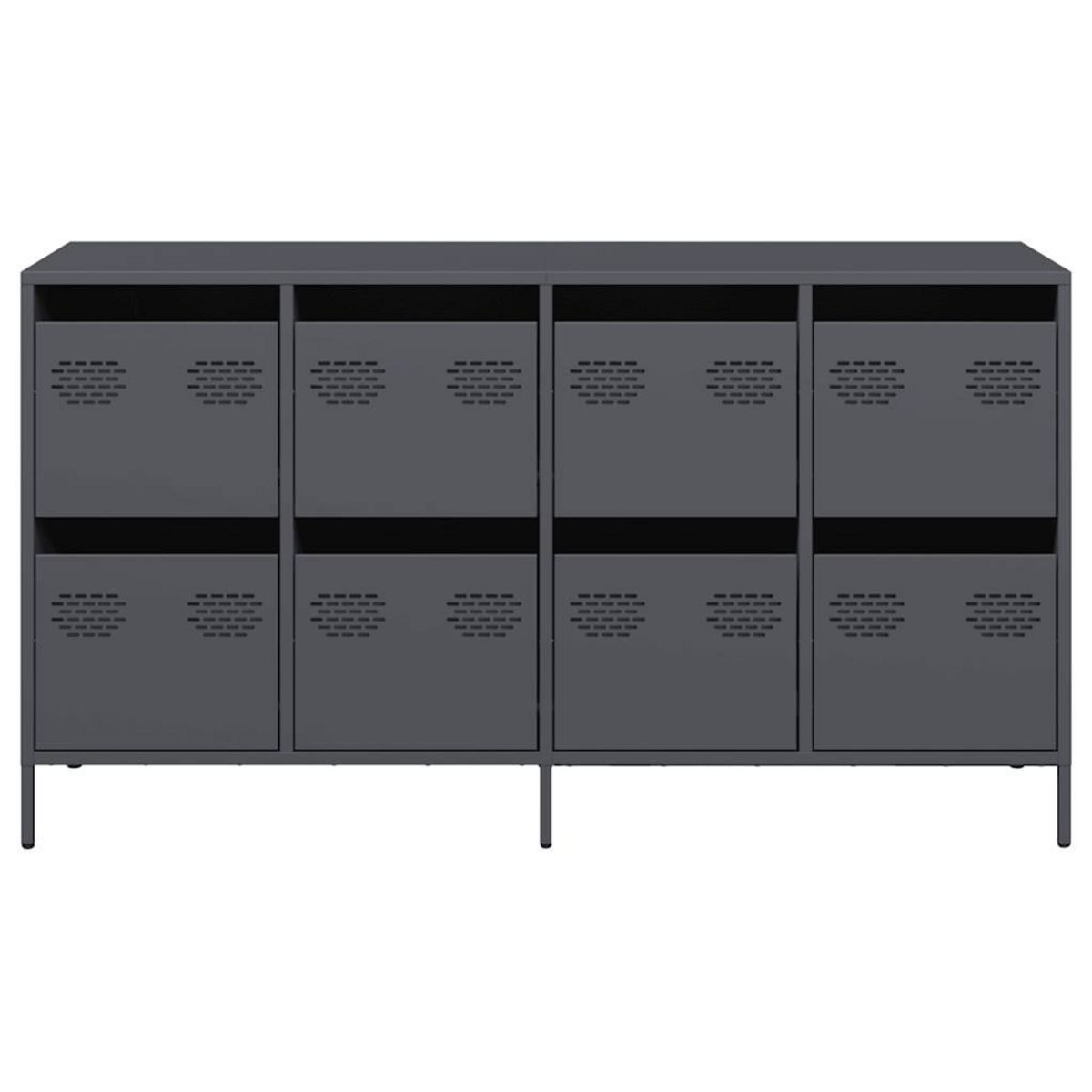 VIDAXL Buffet anthracite 135x39x73,5 cm acier lamine a froid