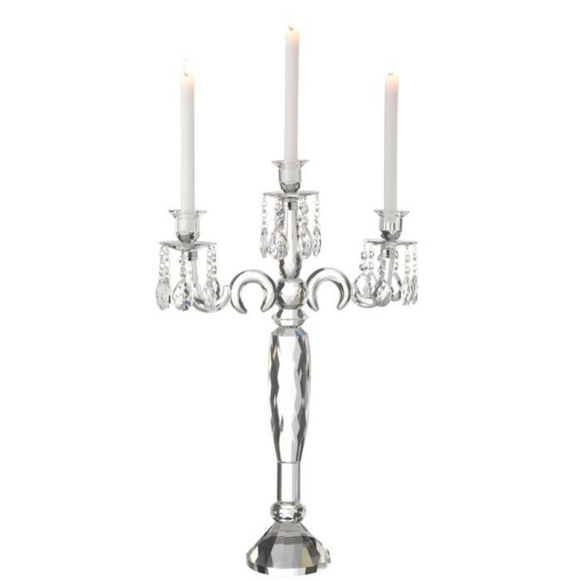 Paris Prix Chandelier 3 Branches  Crystal  65cm Transparent