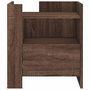 Voir la diapositive 4 : VIDAXL Table de chevet chene marron 45x50x50 cm bois d'ingenierie