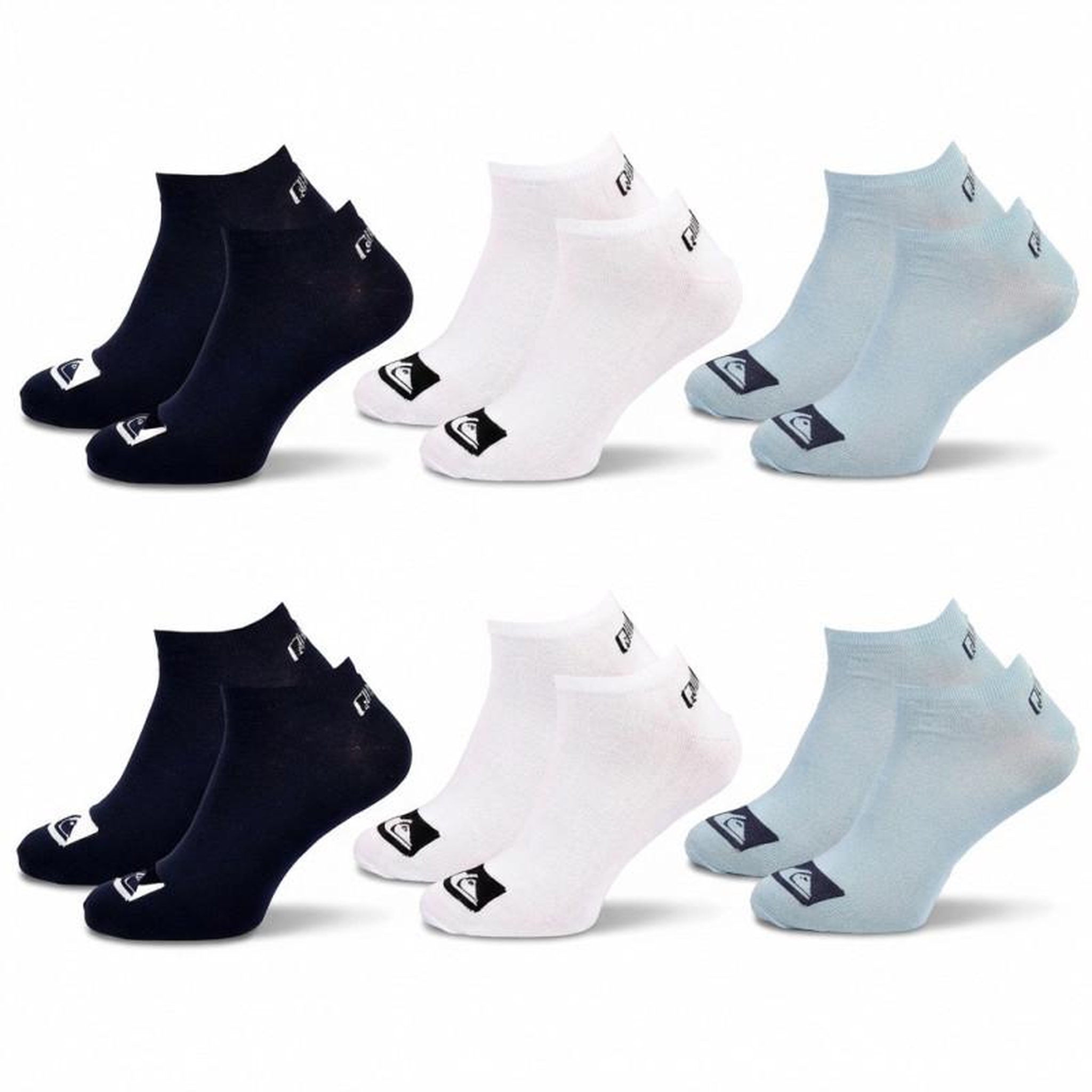 Voir la diapositive 1 : QUIKSILVER Quiksilver pack de chaussettes homme sneaker– lot 6 paires sport