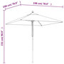 Voir la diapositive 6 : VIDAXL Parasol de jardin avec mat en bois sable 198x198x231 cm