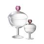 Voir la diapositive 3 : Paris Prix Bonbonnière en Verre  Diamond  25cm Transparent & Rose
