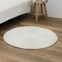Voir la diapositive 4 : Paris Prix Tapis Rond Enfant  Soleil Métallisé  80cm Beige