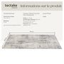 Voir la diapositive 6 : tectake Tapis design vintage à poils courts en laine synthétique et feutre beige/gris 120 x 170 cm