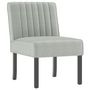 Voir la diapositive 2 : VIDAXL Fauteuil sans accoudoirs gris clair velours