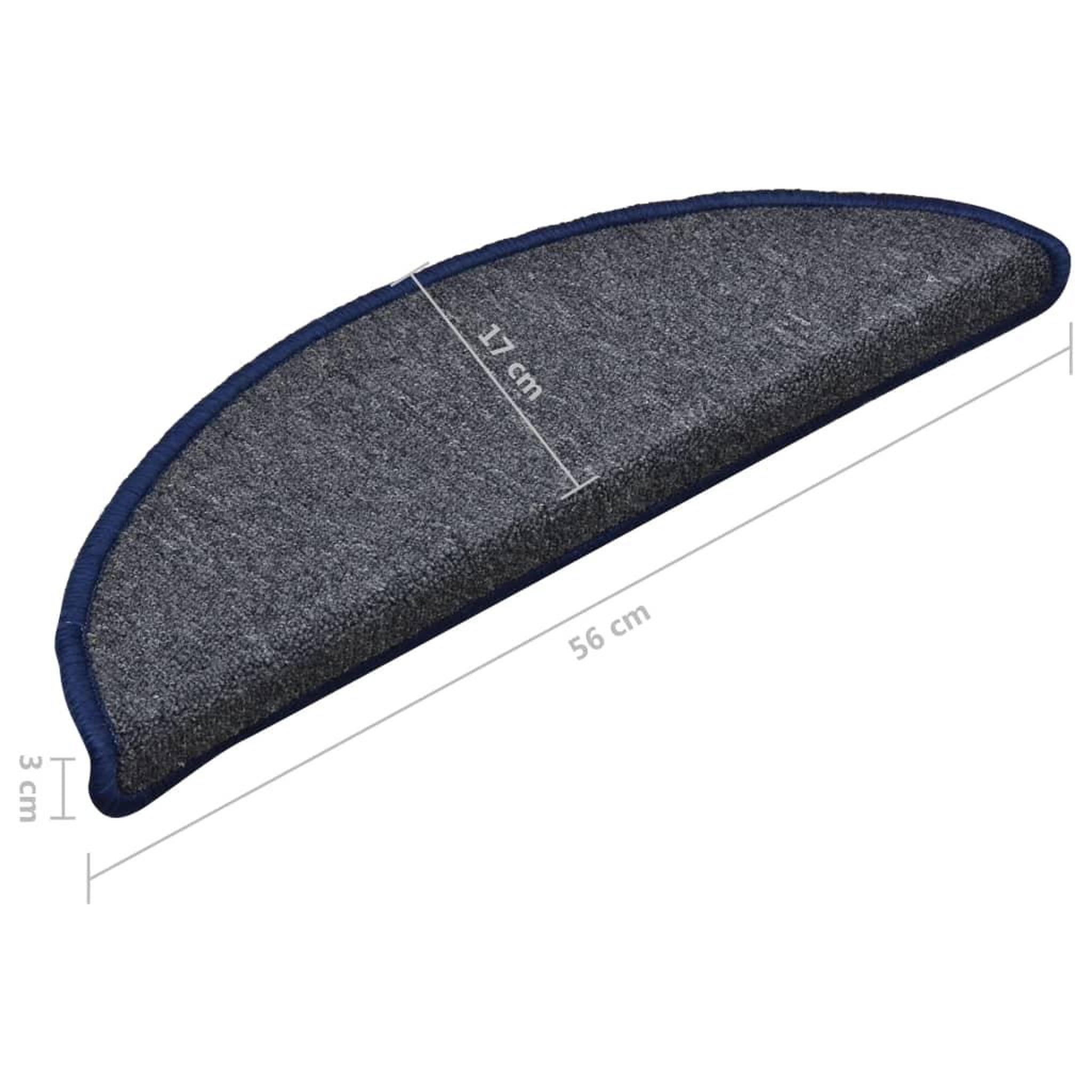 Voir la diapositive 6 : VIDAXL Tapis de marches d'escalier 15 pcs Gris fonce et bleu 56x17x3cm