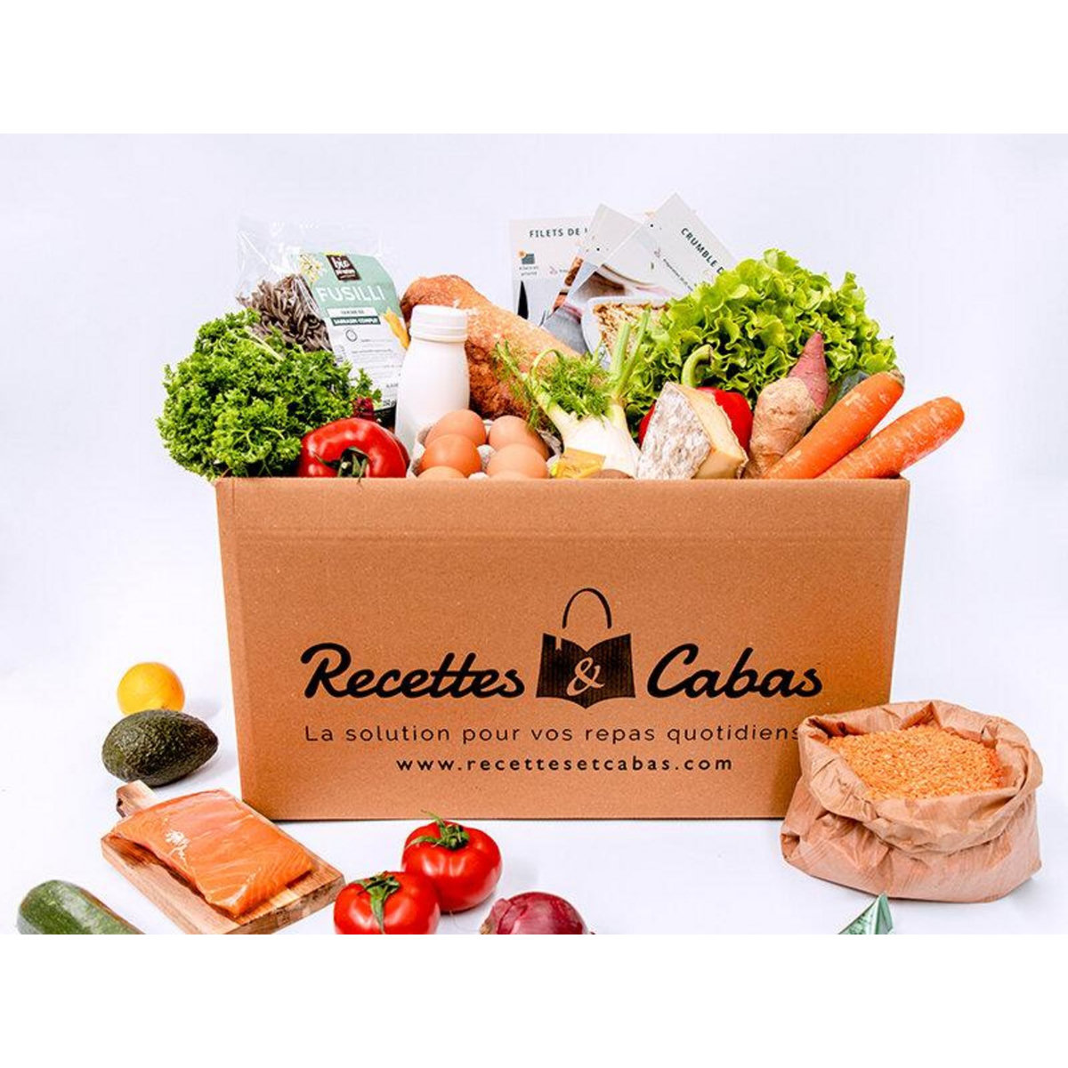 Smartbox Panier à cuisiner Recettes et Cabas pour 4 personnes avec 3 délicieuses recettes et une option gourmande au choix - Coffret Cadeau Gastronomie