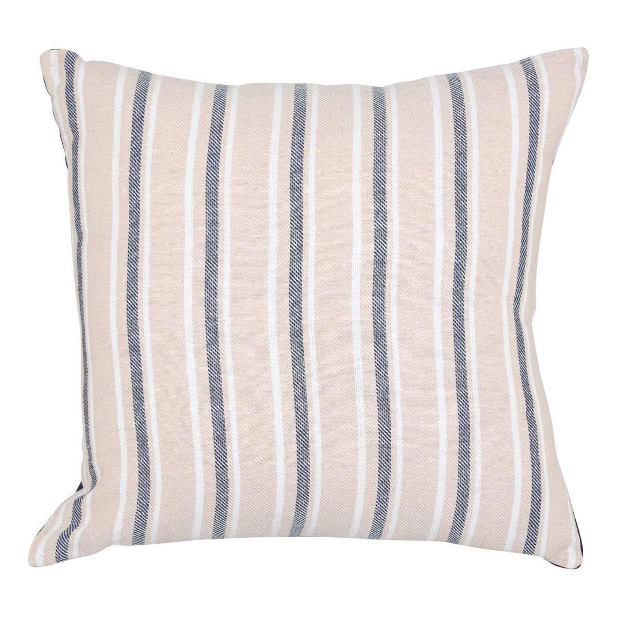 ATMOSPHERA Coussin déco à rayures  groove  40x40cm bleu
