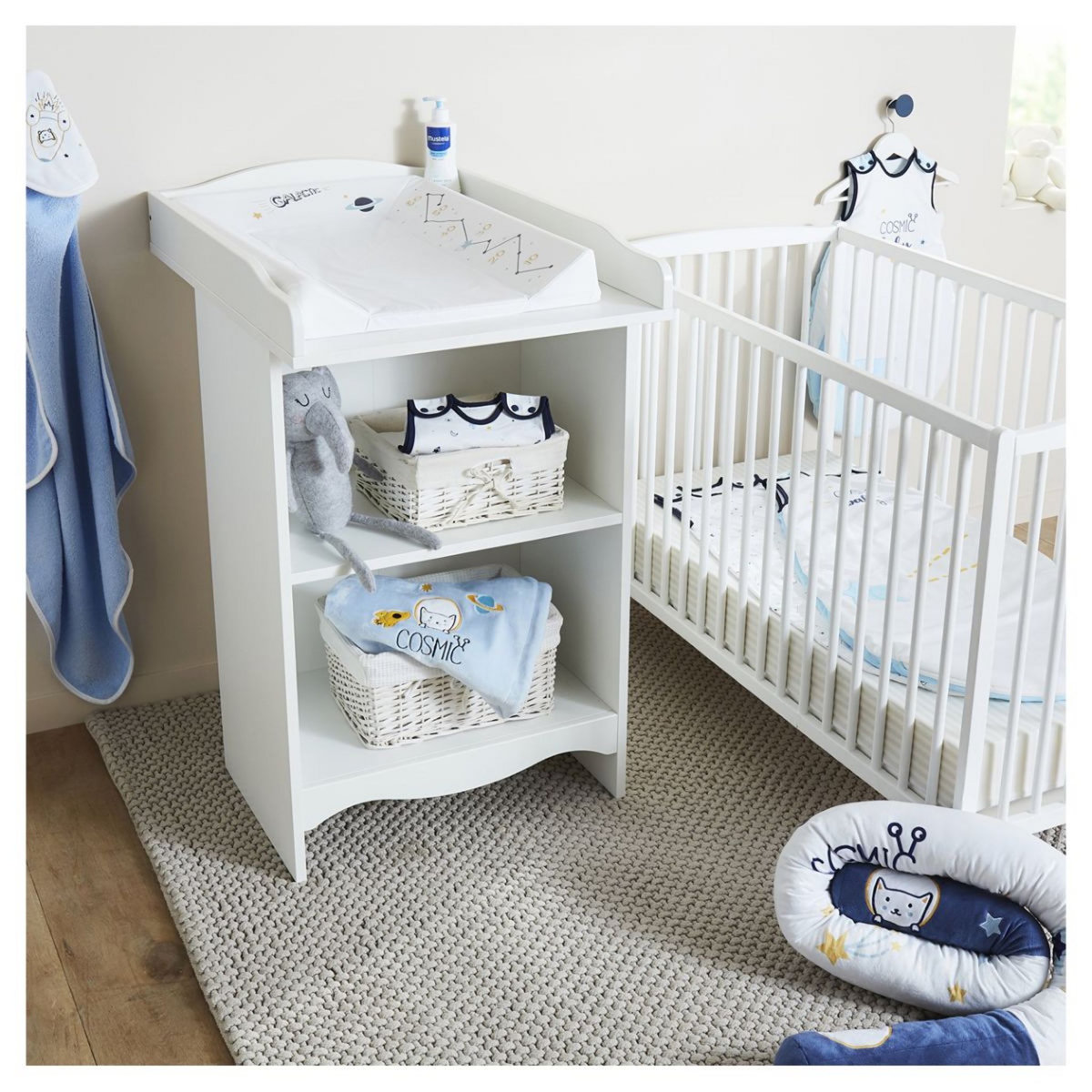 Babycalin Couverture 75x100cm bi-matiere Cosmic