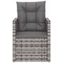 Voir la diapositive 4 : VIDAXL Fauteuil de jardin avec coussins Gris Resine tressee