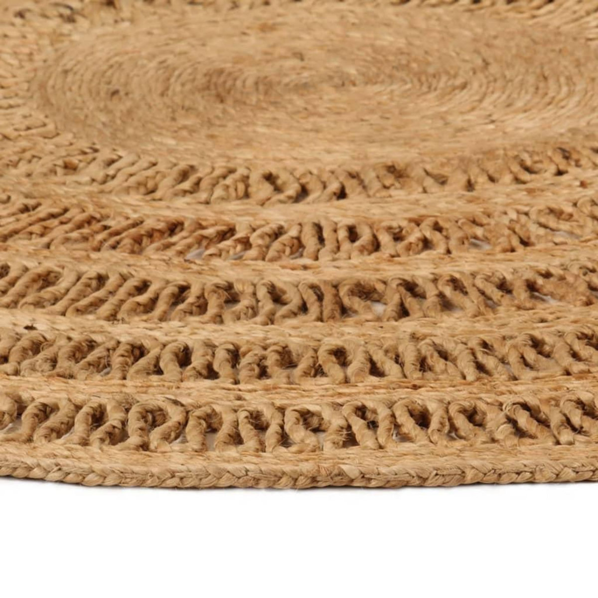 VIDAXL Tapis Jute tresse a la main 90 cm Rond
