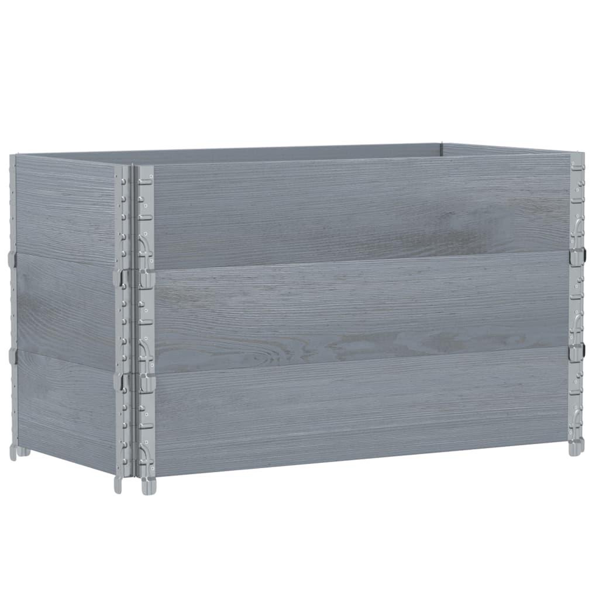 Voir la diapositive 2 : VIDAXL Jardiniere gris 100x50 cm bois massif de pin