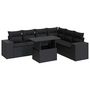 Voir la diapositive 2 : VIDAXL Salon de jardin 7 pcs avec coussins noir resine tressee