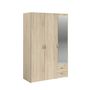 Voir la diapositive 1 : Armoire 3 portes 2 tiroirs 1 miroir L120cm DAISY